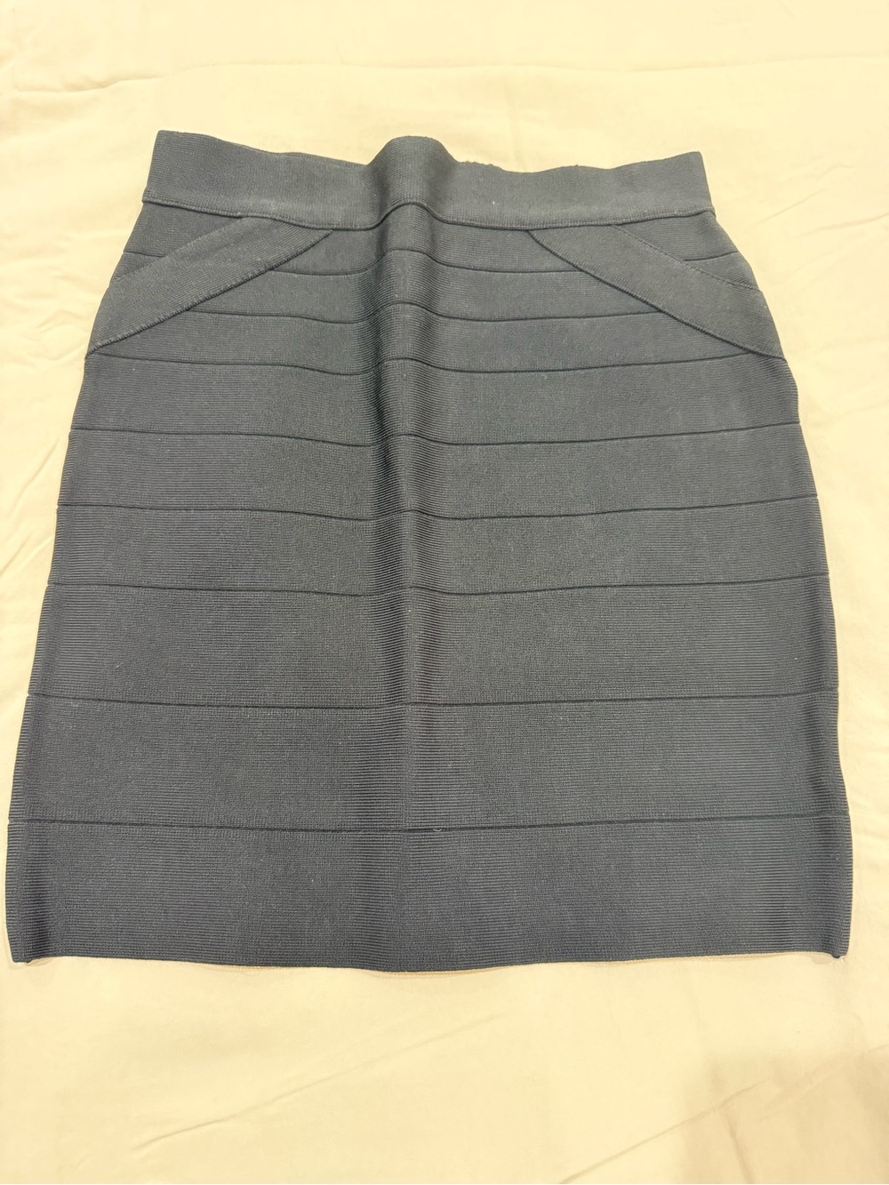 bebe Charcoal Ribbed Pencil Skirt